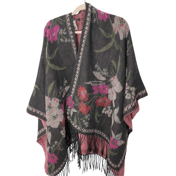 NWT Marc New York Oversized Open Front Asymmetrical Floral Kimono One Size - Picture 1 of 8